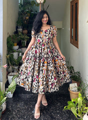 KHANAK FLORAL MIDI DRESS