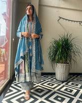 4RAM HEAVY DESIGNER SUIT AND PLAZZO & DUPATTA SET