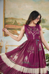 NAYRA LONG WESTERN DRESS