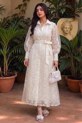 Amirah-Long Western Shirt Style Dress
