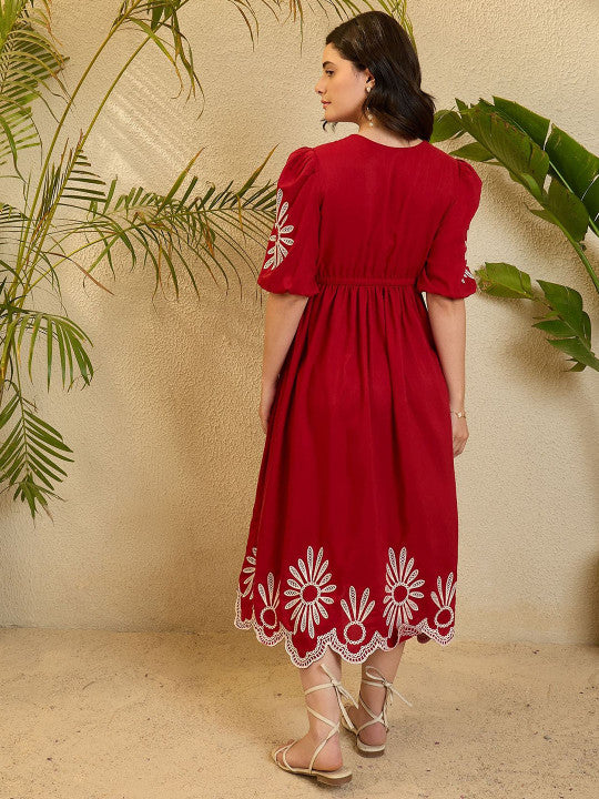Henna - Elegent Midi Western Wear