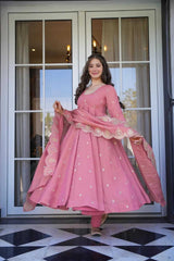 BANDHANI ANARKALI  PAIR WITH DUPATTA SET