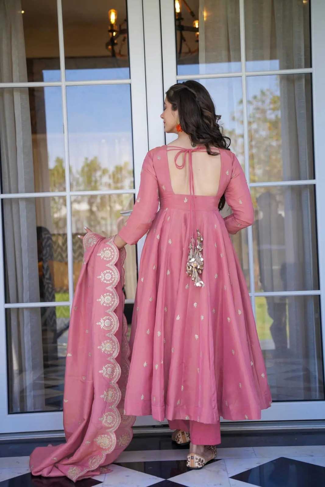 BANDHANI ANARKALI  PAIR WITH DUPATTA SET