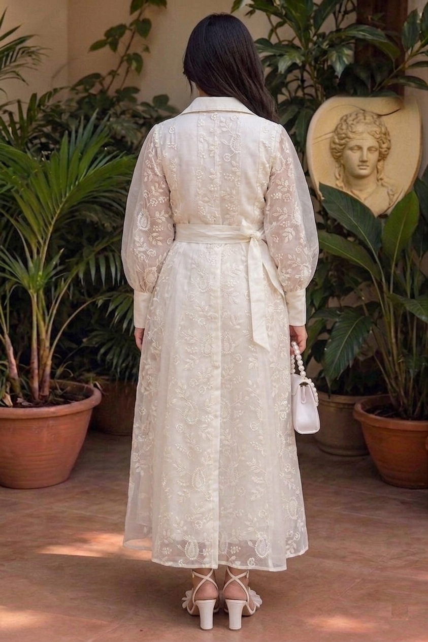 Amirah-Long Western  Shirt Style Dress