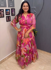 Khubi -Long Flared Wester Dress