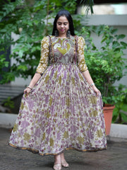 Arzoo Peacock Charm Long Western Dress