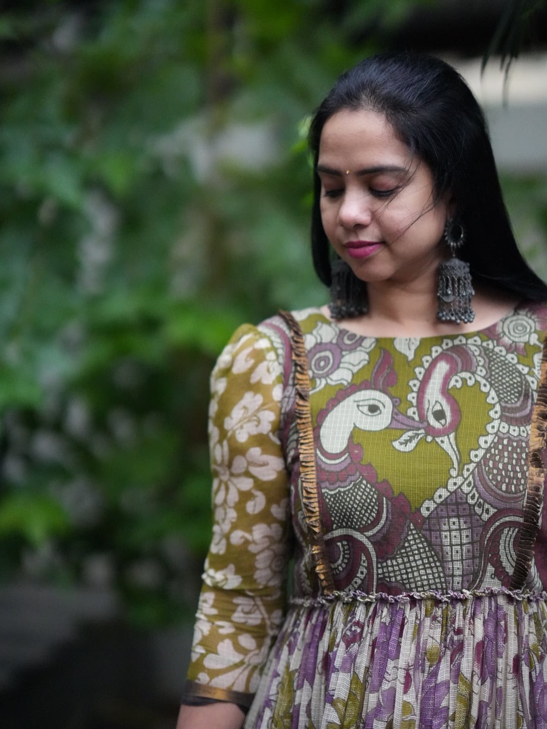 Arzoo Peacock Charm Long Western Dress