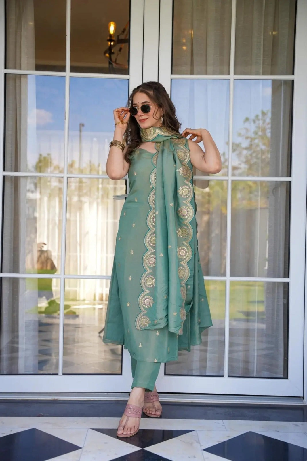 RAKSHITI ANARKALI PAIR WITH DUPATTA SET