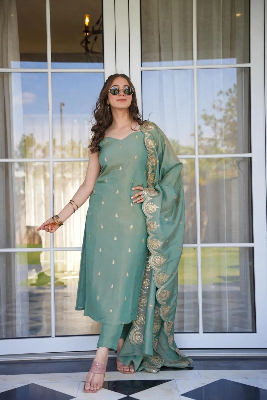 RAKSHITI ANARKALI PAIR WITH DUPATTA SET