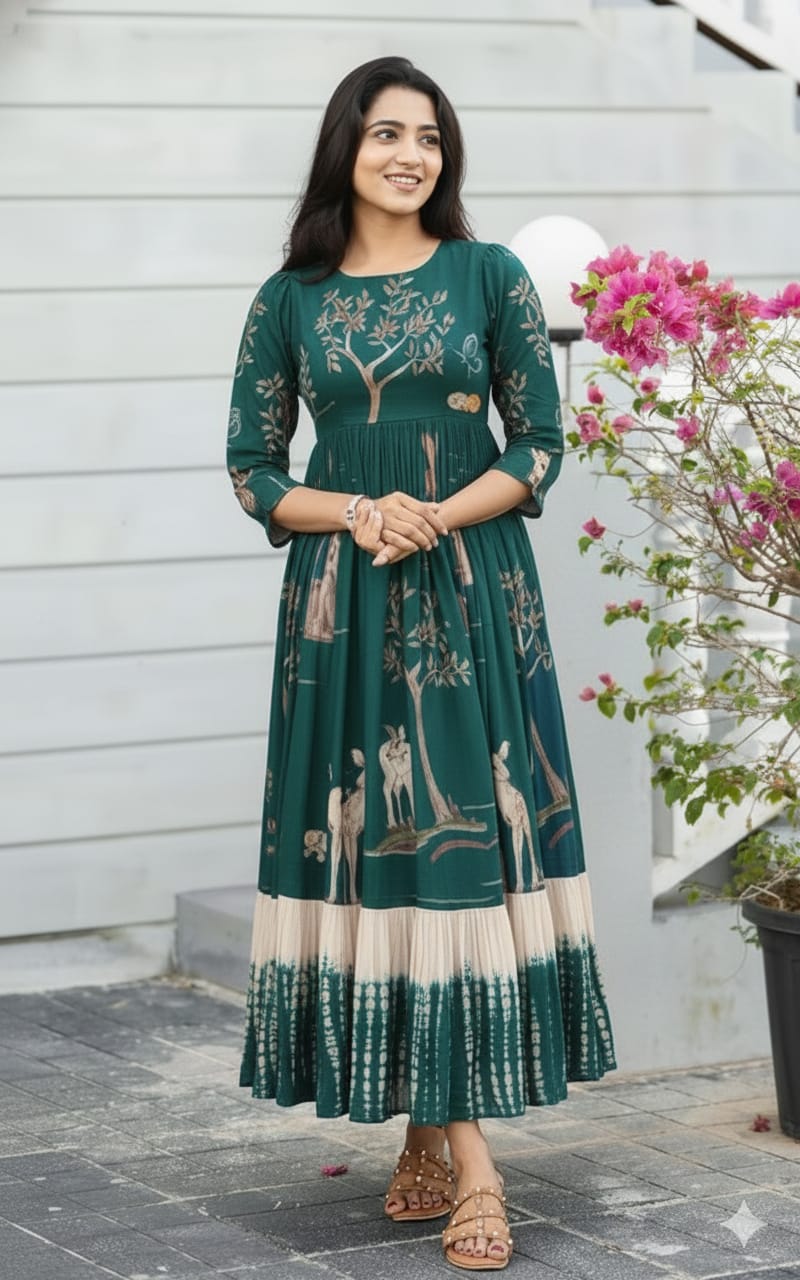 Giva-Long Western Dress