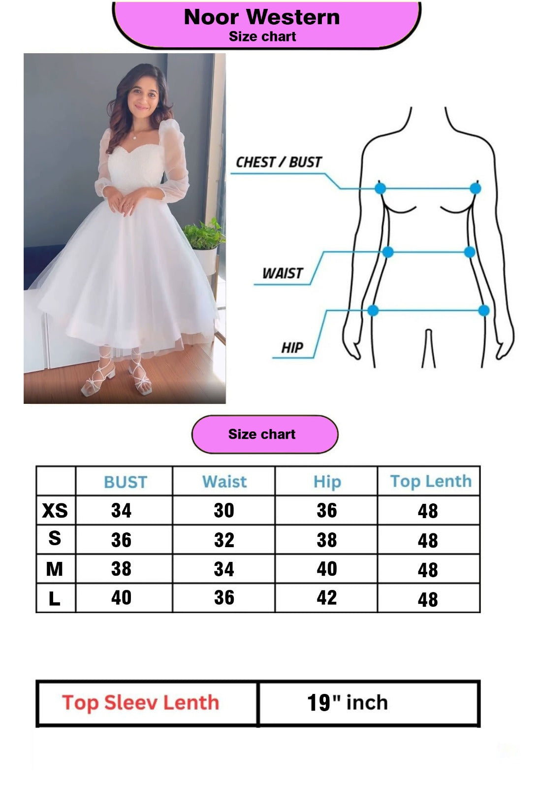 Noor' Tea-Length Fit-and-Flare western Dress
